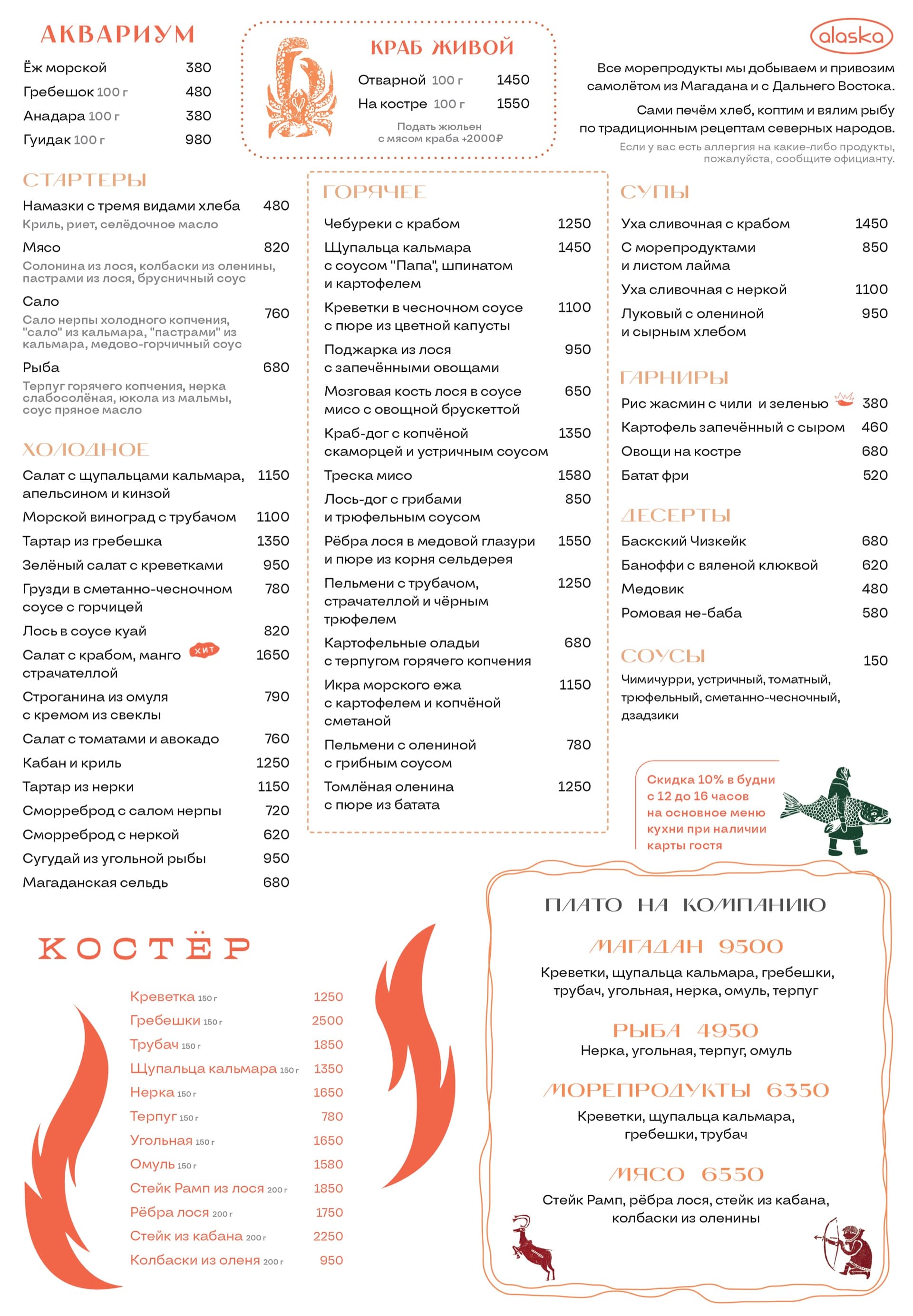 Основное меню